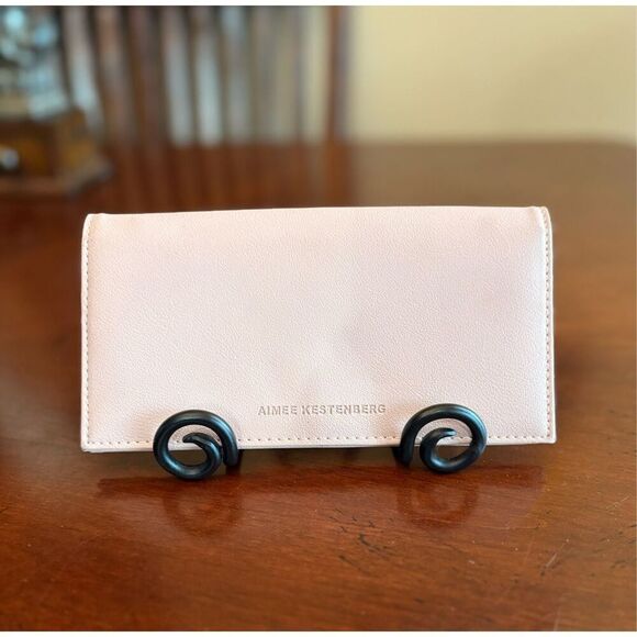 AIMEE KESTENBERG - EUC "Marietta" Flat Bifold Wallet in Blush Pink Vegan Leather - Picture 3 of 12